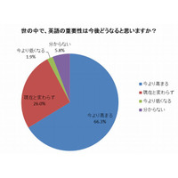 9割は英語不要だが「今後重要性が高まる」と7割が回答 画像