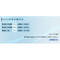 【中学受験2013】最終出願倍率は、聖光学院（1回）4.1倍、駒場東邦2.9倍 画像