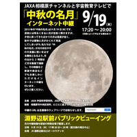 JAXAが「中秋の名月」を今夜17:20よりネット中継、パブリックビューイングも 画像