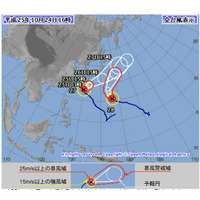 【台風27・28号】2つの台風が影響して複雑な進路に 画像