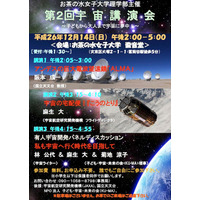 お茶の水女子大が宇宙講演会12/14開催、私も宇宙へ行く時代を目指して 画像