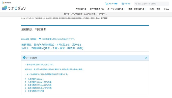 大学受験2026】進研模試「合格可能性偏差値」4月版 | リセマム