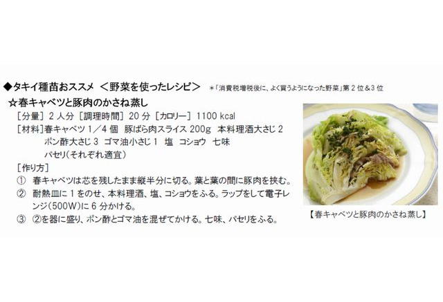 増税後食費減らした100 主食と野菜は節約せず タキイ種苗 5枚目の写真 画像 リセマム
