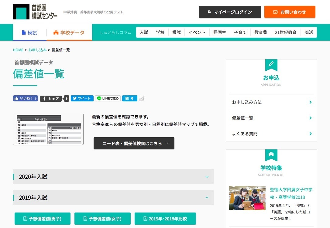 中学受験2019】首都圏模試センター「結果偏差値」最難関は男女ともに78
