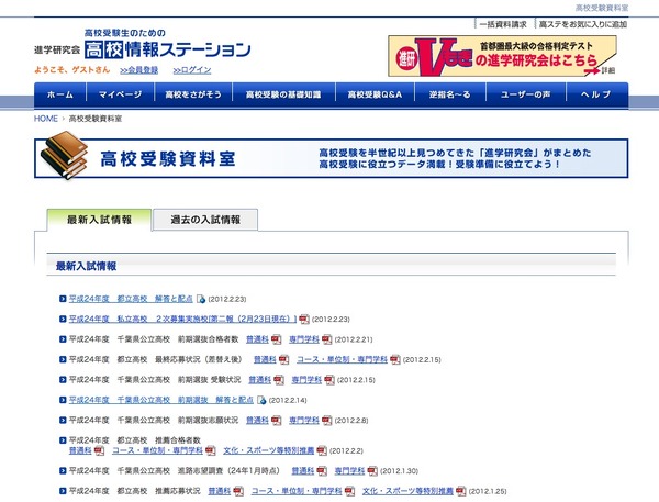 高校受験】Vもぎの進学研究会、H24都立高入試の解答速報 | リセマム