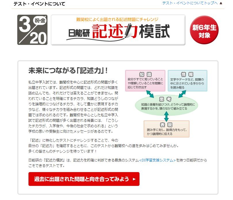 中学受験2021】新小6対象、日能研「記述力模試」3/20 | リセマム