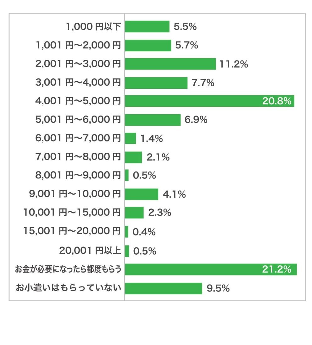 高校3年生 お小遣いいくら？