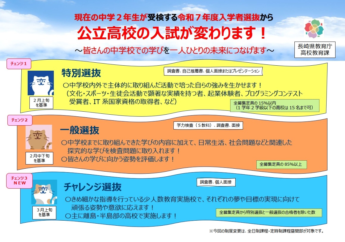 高校受験2025】長崎県、公立高校入学者選抜制度を変更 | リセマム