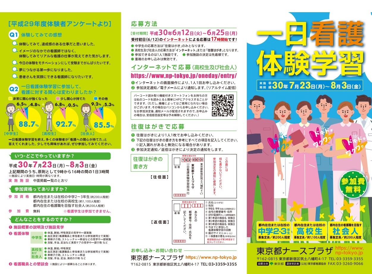 夏休み18 東京都 一日看護体験学習 6 12受付スタート 1枚目の写真 画像 リセマム 夏休み18 東京都 一日看護体験学習 6 12受付スタート 1枚目の写真 画像 リセマム