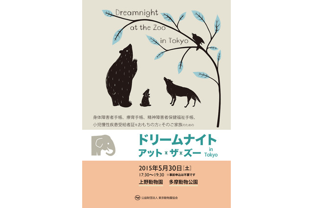 上野・多摩動物園「ドリームナイト・アット・ザ・ズー」5/30開催 画像