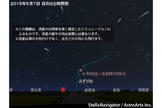 【GW】みずがめ座η流星群、5/6-7に極大…明け方が観察チャンス 画像