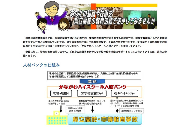 神奈川県、県立高校の教育活動を支援する人材バンクを設置 画像