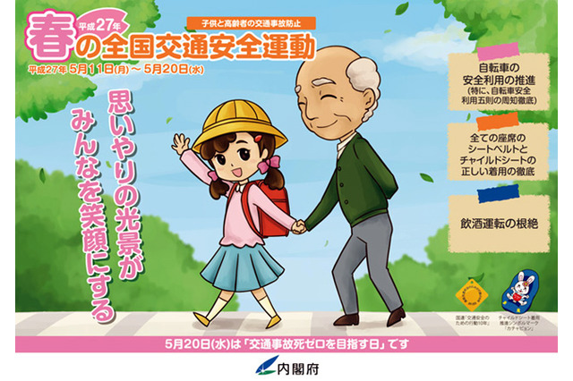春の全国交通安全運動5/11から…子どもと高齢者の交通事故防止 画像
