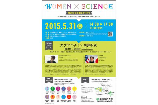 理科大で女子中高生対象「WOMAN × SCIENCE」5/31…向井千秋氏ら 画像
