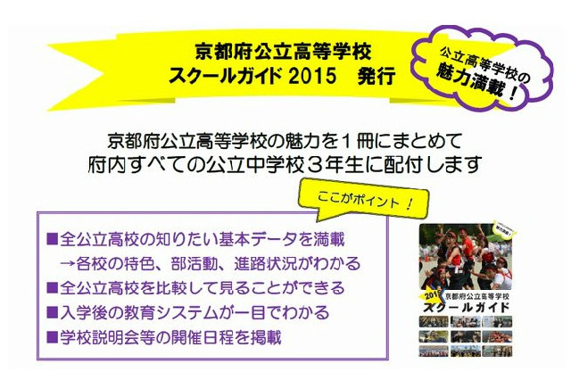 【高校受験2016】京都府、公立高の魅力満載「スクールガイド2015」発行 画像