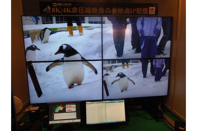 神奈川工科大、8K/4K非圧縮画像の多地点マルチレート配信デモ 画像