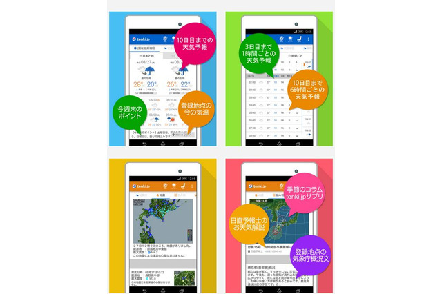 シルバーウィーク最新天気も…日本気象協会天気アプリAndroid版リリース 画像