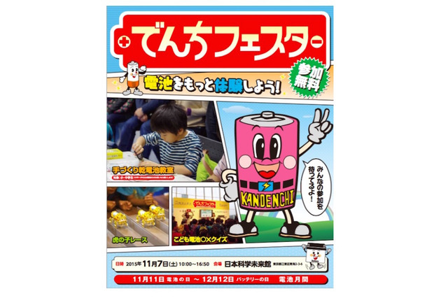 手作り乾電池やエネルギー体験、未来館「でんちフェスタ」11/7 画像