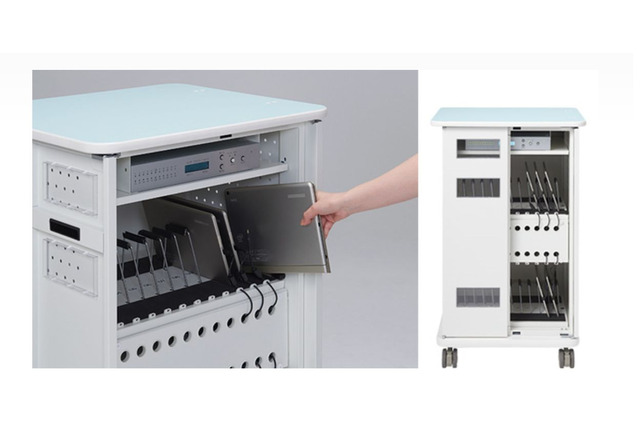 3モードで効率充電…ライオン事務器「タブレット充電収納保管庫」 画像