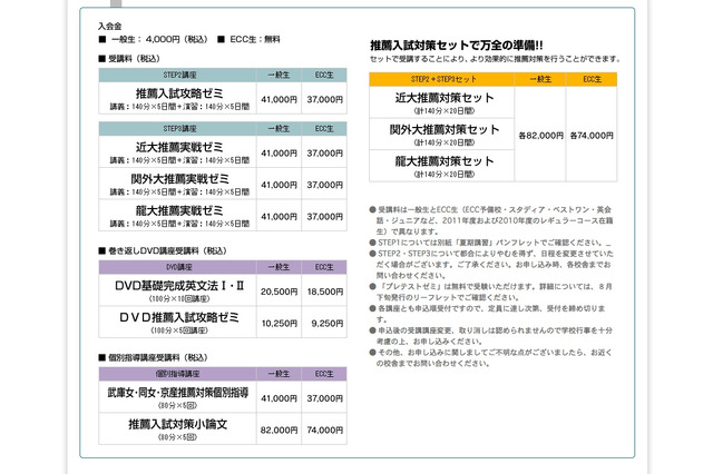 ECC予備校、関西私大の「推薦入試突破プラン」を強化 画像