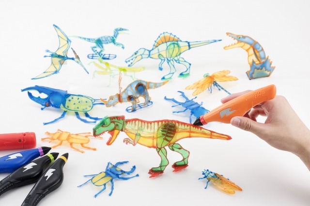 立体物が描ける「3Dドリームアーツペン」恐竜&昆虫セット発売 画像