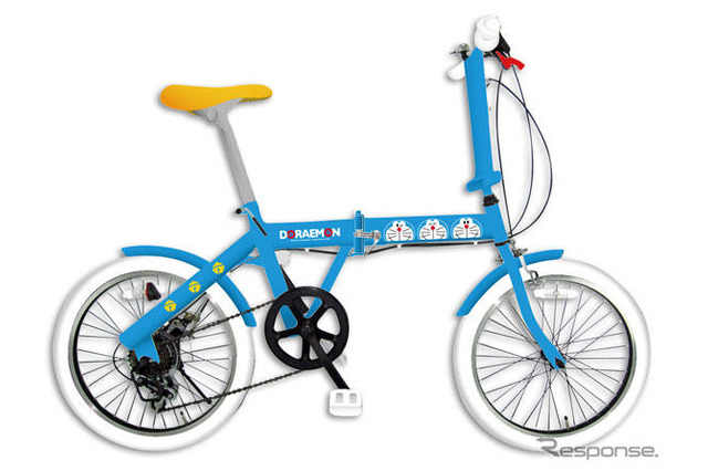 ドラえもん折たたみ自転車　誕生日を記念して発売 画像