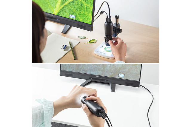 手持ち＆スタンド対応、フルHDの2WAYデジタル顕微鏡 画像