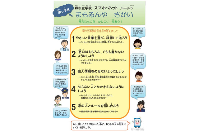 生徒発ネットルールが教材「ネットいじめ防止授業」堺9/6 画像