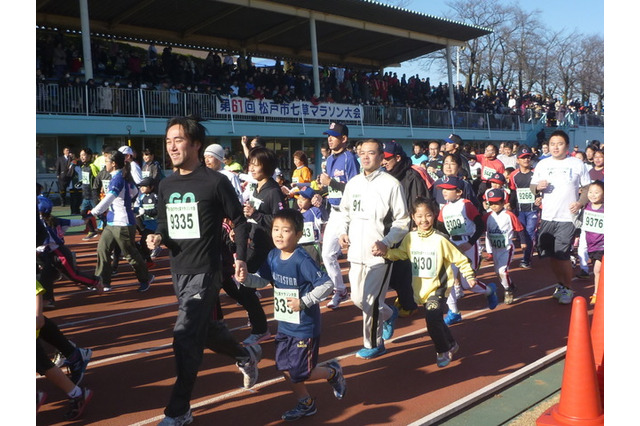 【年末年始】小学親子から高校生まで2017年の走り初め、松戸市 画像