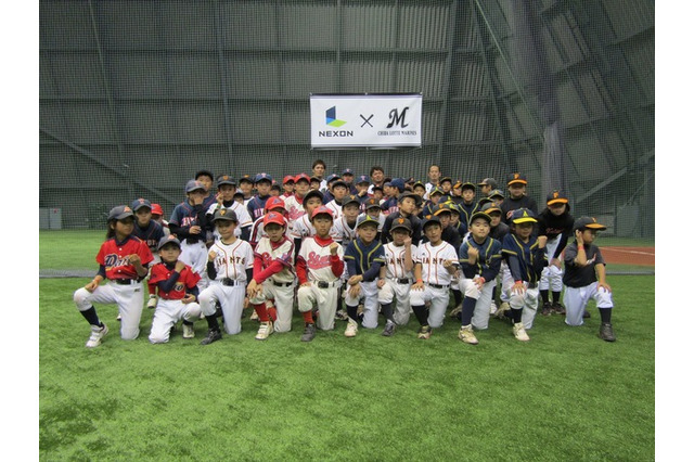 子どもたちが野球の魅力を体験、ネクソン×千葉ロッテマリーンズ 画像