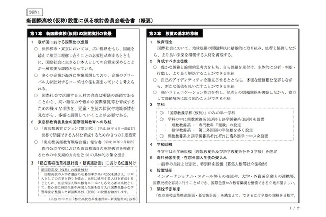 東京都「新国際高校（仮称）」港区白金2丁目に決定、海外研修やMOOC活用 画像