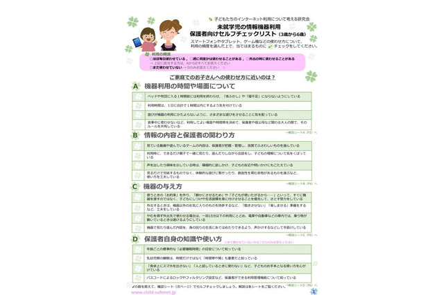 スマホ育児になっていないか…子どもネット研がチェックリスト公開 画像