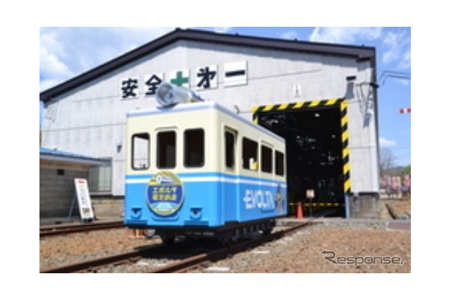 川越工業高生が製作、乾電池で動く電車に乗ろう…秋田 画像