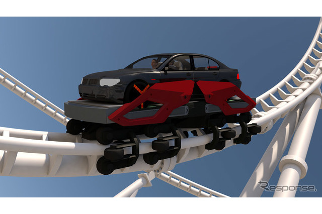 車ごとジェットコースターに乗車…海外テーマパーク特許出願 画像