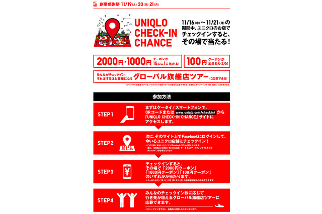 ユニクロ創業感謝祭、感謝価格や朝食・クーポンサービスなど11/19から 画像