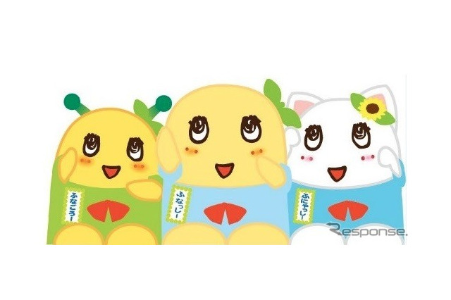 船橋新京成バス「ふなっしー」デザイン登場、12/22まで 画像