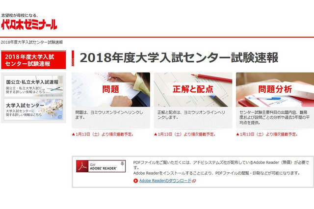 【センター試験2018】H30年度、解答速報・解説・自己採点など…サイトまとめ 画像