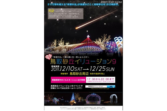 鳥取砂丘でイルミネーションイベント、“希望の光”をテーマに開催 画像