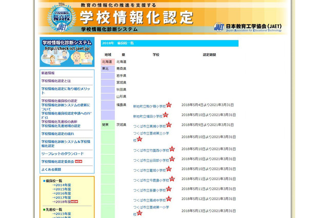 2018年度「学校情報化優良校」21校決定 画像