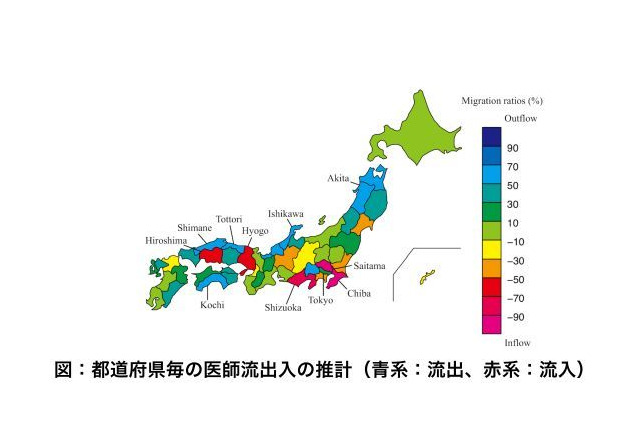 医学部出身者の勤務地、地域格差あり…石川は7割が流出 画像