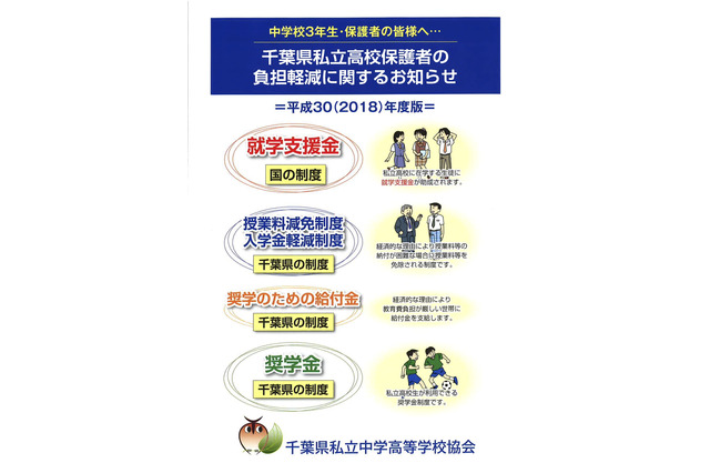 【高校受験2019】千葉県私立高校、進学に係る負担軽減の手引き公開 画像