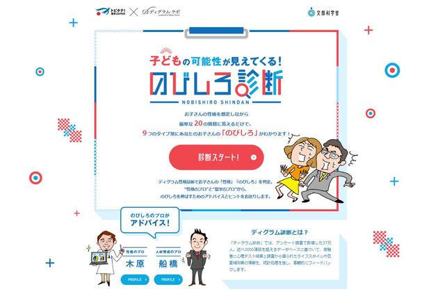 子どもの可能性がわかる「のびしろ診断」Web公開 画像