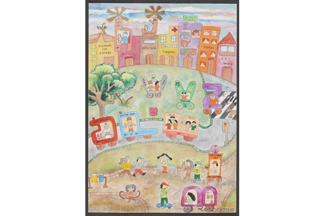 トヨタ夢のクルマアートコンテスト、金賞はインドネシアやポーランドの子どもたち 画像