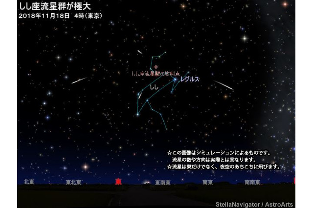 2018年「しし座流星群」見頃は11/18未明から明け方 画像