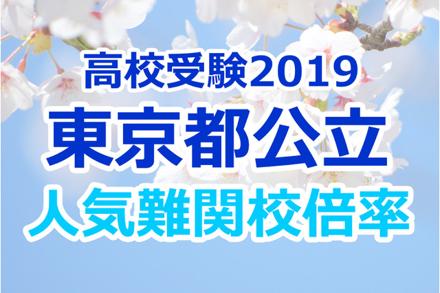 【高校受験2019】東京都公立高校人気難関校…確定出願倍率&偏差値まとめ 画像