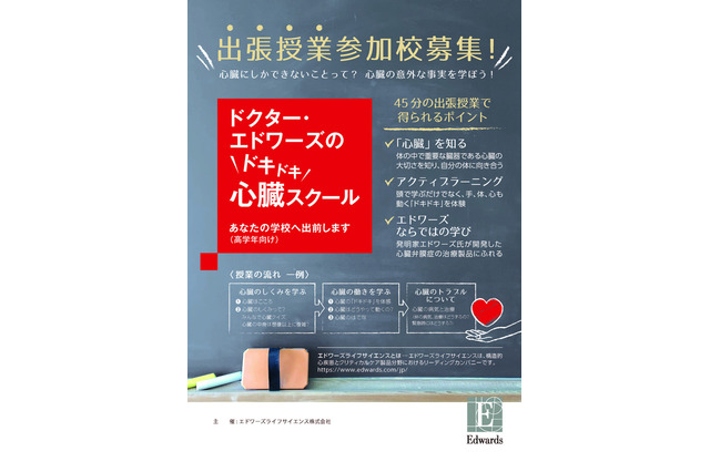 ドクター・エドワーズのドキドキ心臓スクール、参加小学校募集 画像