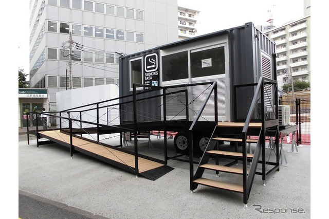 路上喫煙防止対策、2020年2月より喫煙トレーラー運用開始 画像