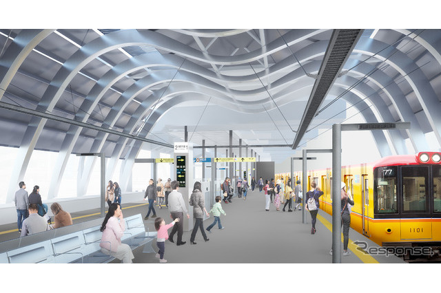 開放的なM型アーチ…銀座線渋谷の新駅舎、2020年1月移設 画像