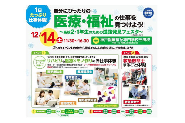 高校生のための医療・福祉職業体験イベント、兵庫で12月 画像