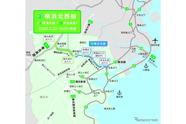 首都高 横浜北西線3/22開通…東名高速から横浜港を直結 画像
